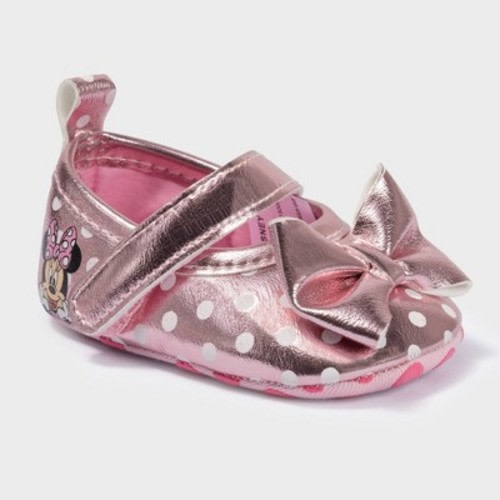 Baby Girls' Minnie Mouse Ballet Flats - Pink 0-3M