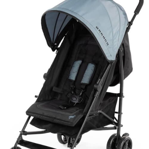 Summer Infant Ford Bronco HighGear Stroller by Bright Starts, Lightweight Foldable Stroller with Sport Details, Large Storage Basket, Anti-Shock & Lockable Wheels, Unisex Area 51 Blue/Green