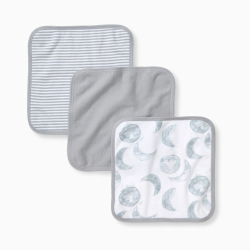 Burt's Bees Baby Organic Washcloths (3-Pack) - Hello Moon Grey