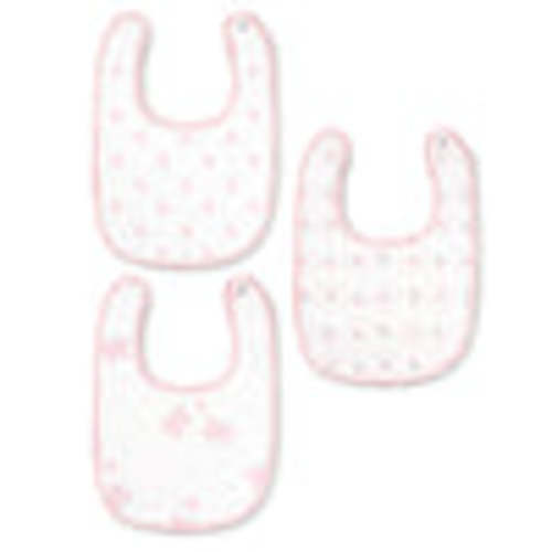Muslin Baby Bibs - Classic Collection (Set of 3), Pastel Pink – SwaddleDesigns