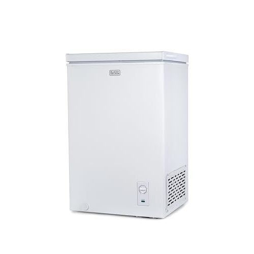 BLACK+DECKER 2.0 Cu. Ft. Compact Chest Freezer, Deep Freezer Holds Up To 70 Lbs. of Frozen Food, Removable Storage Basket, Manual Defrost, White
