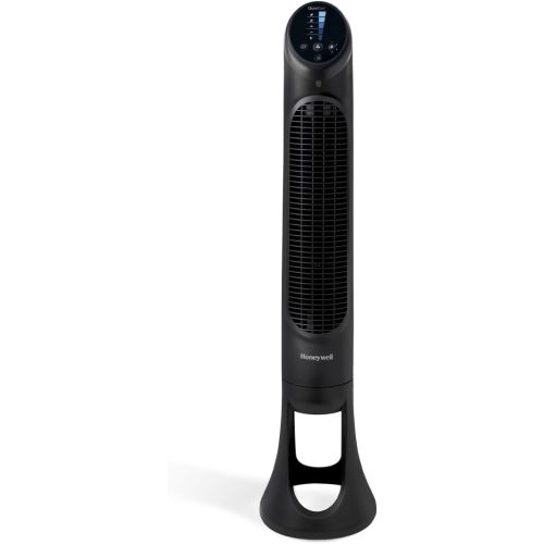Honeywell HYF260BC QuietSet® Whole Room 40” Tall Tower Fan Home, Bedroom, Office, 75° Oscillation, Remote Control, 5 speeds, Slim Profile, Auto Shut-Off, Portable, Easy-to Use Controls, Black