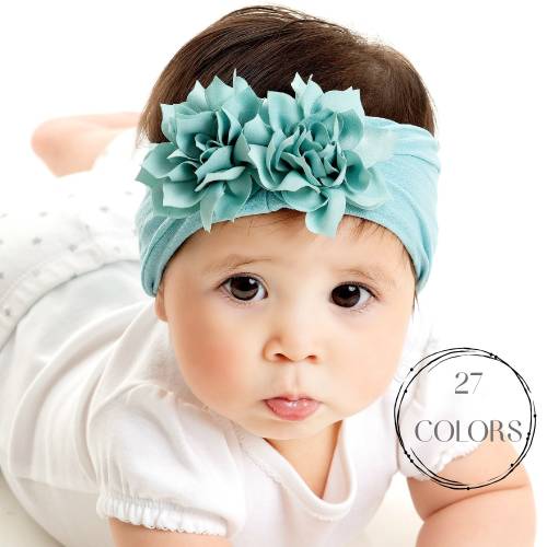 Baby Girl Headband, Newborn Baby Bow Headband, Baby Girl Bows, Flower Bow Headband, Baby Girl Turbans, Baby Girl Gift, Toddler Hair Bows,