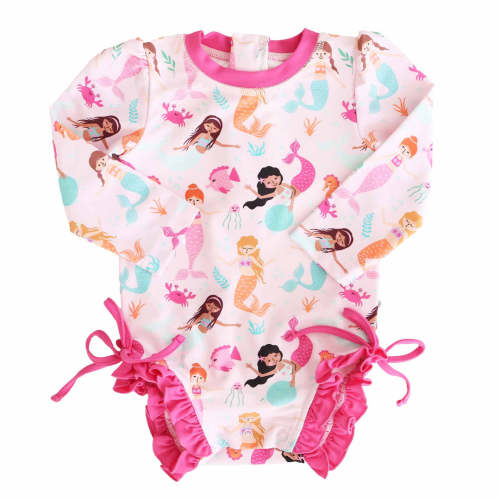 Long Sleeve Rash Guard With Ruffle Bottom | Best Sellers