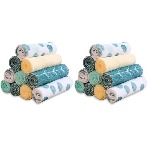 Spasilk Baby 20 Pack Soft Terry Bath Washcloth Wipes