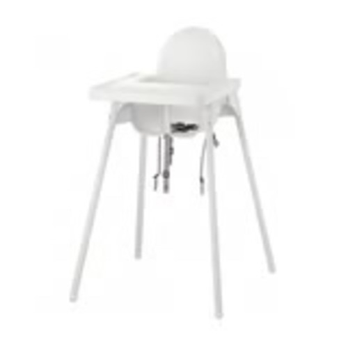 High Chair with tray white
