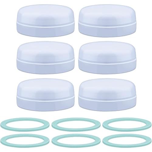 Maymom Travel Bottle Caps Compatible with Avent Bottle; Cap Replace Avent Natural Bottle Screw Ring n Sealing Disc; Fit Avent Anti-Colic Polypropylene, Glass Bottle, Avent PP, Bottle Lids Replacement