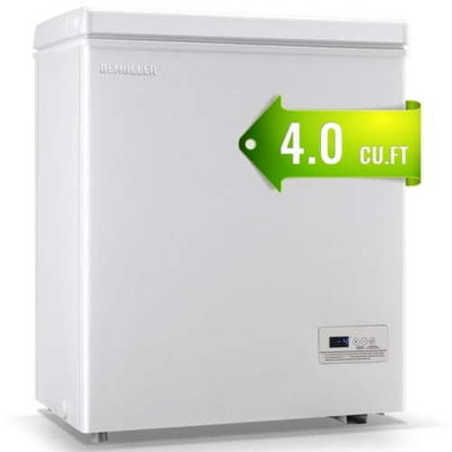 DEMULLER 4.0 Cu. ft Chest Freezer Small Freezer with Top Open Door Freestanding 30 in White