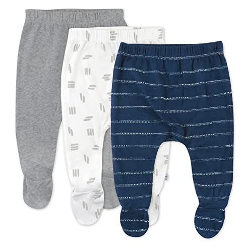 HonestBaby 3-Pack Footed Pants - Newborn