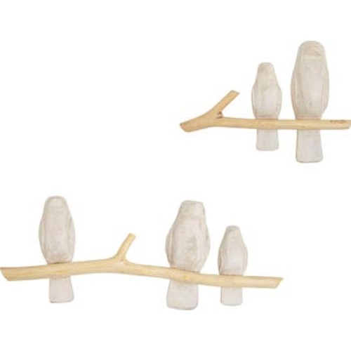 Perch Set of 2 Wooden Wall Decor