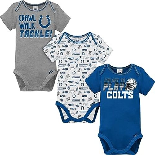 Gerber Baby NFL Team 3 Pack Short Sleeve Onesie Bodysuit