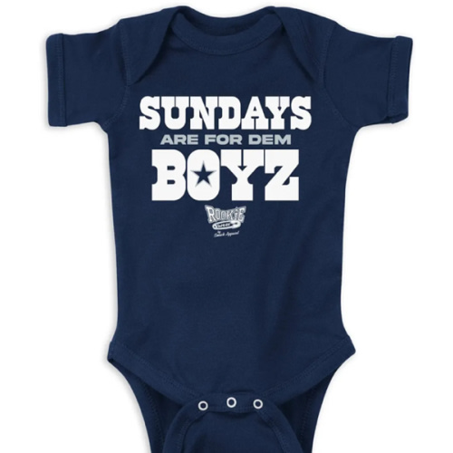 Sundays are for Dem Boyz Baby Apparel for Dallas Football Fans (NB-7T)