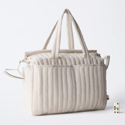 GINGHAM DIAPER BAG