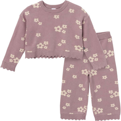 2-Pack Infant & Toddler Girls Medium Lilac Cluster Jacquard Sweater an – Gerber Childrenswear