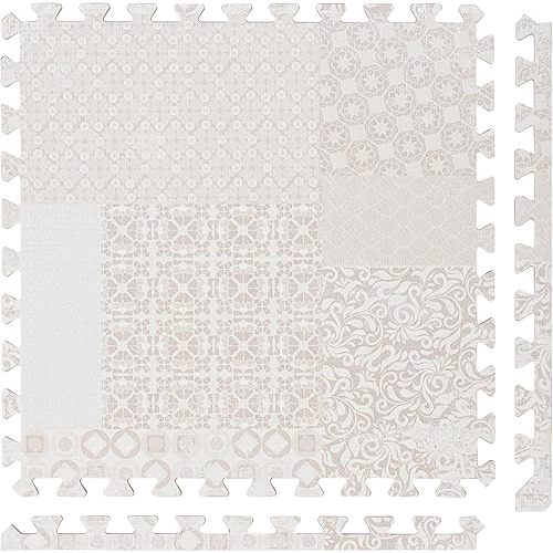 PopsyKosy Premium Baby Floor Play Mat - Thick & Cushioned 0.5 inch Playroom Foam Mat, Non-Toxic Odorless - 6 Tiles - Spacious 6x4 ft.