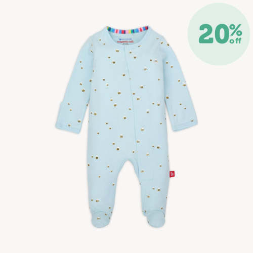 honey hill organic cotton magnetic parent favorite footie