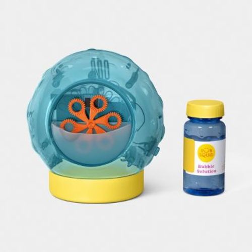 Light-Up Lil' Bubble Maker With 2 fl oz Bubble Solution Blue/Yellow - Sun Squad™