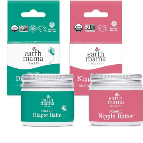 Earth Mama Nipple Butter™ & Diaper Balm | Nipple Cream & Organic Skincare for Baby | Breastfeeding & Postpartum Essentials Bundle