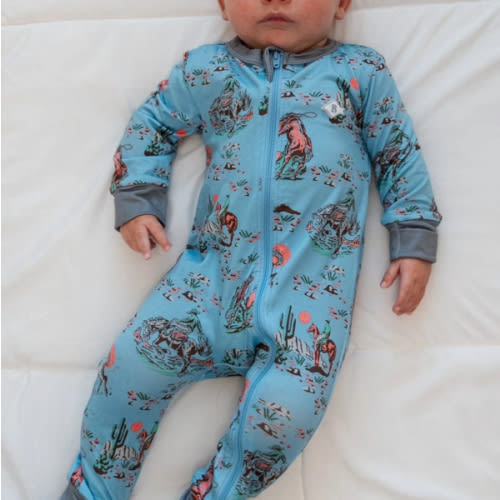 Baby Zip Up - Cowboy Up - Blue – BURLEBO