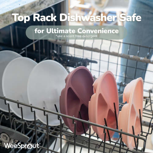 Silicone Suction Plates with Lids | WeeSprout
