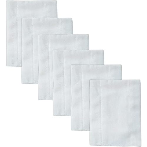 Ruvanti 10 Pack, Birdseye 3-Ply Prefold Cloth Diapers for Babies, 13x19 Inch, White