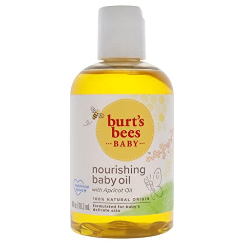 Burt's Bees Baby Nourishing Baby Oil, 100% Natural Origin Baby Skin Care, 4 Ounce Bottle