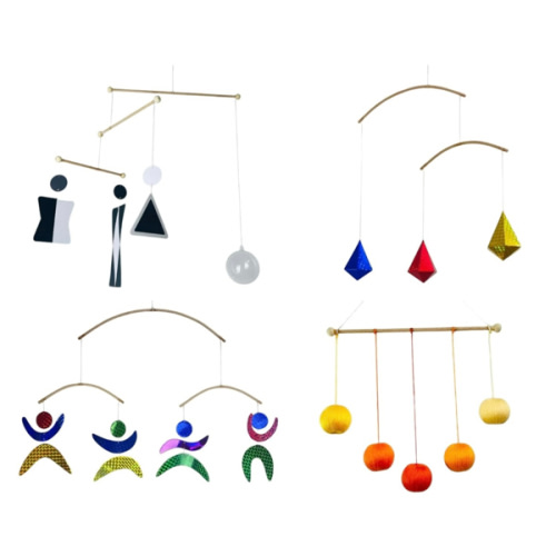 Set of 4 portable montessori - Munari, Gobbi, Octahedron, Dancers. Montessori mobile, Baby mobile, Hanging mobile baby boy and girl