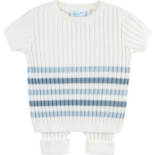 Stripe Rib Knit Top & Pants Set, 6M