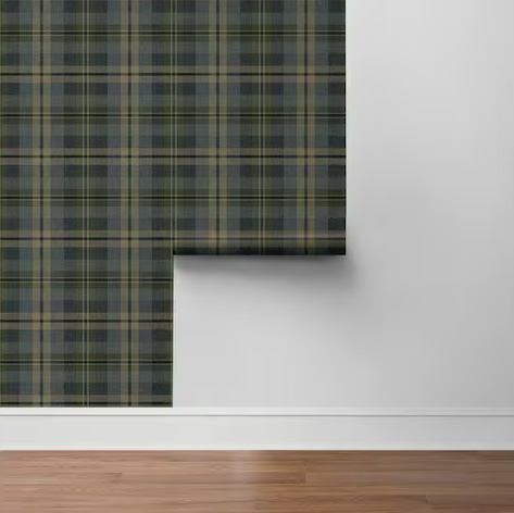 Plaid Peel and Stick Wallpaper Roll