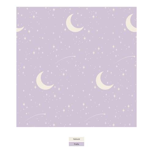 Print Footie with 2 Way Zipper in Thistle Starry Sky & Moon