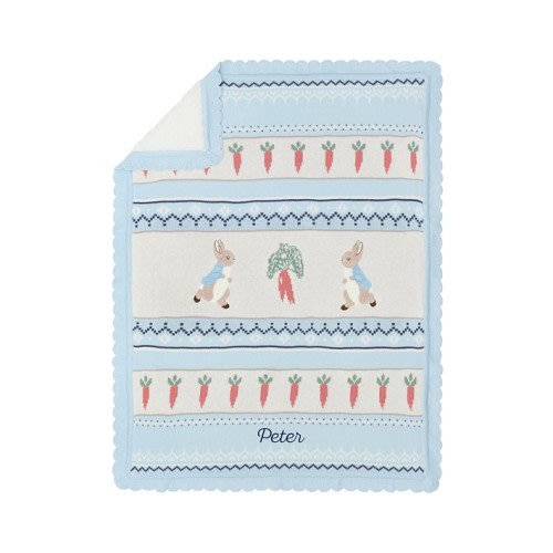 Beatrix Potter Fair Isle Sherpa-Backed Knit Baby Blanket