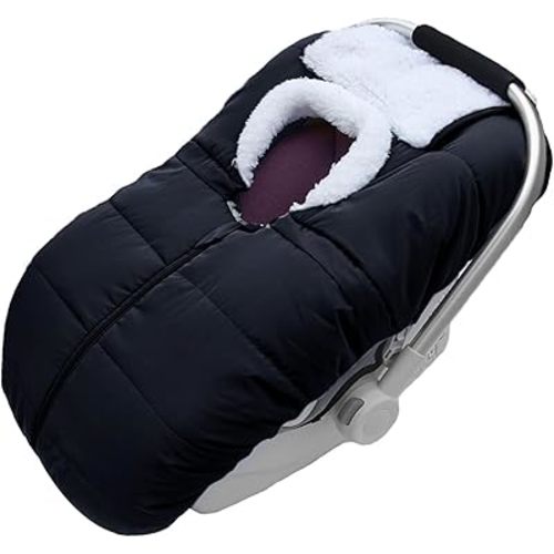 Fairy Baby Winter Car Seat Cover for Babies Carseat– Waterproof, Warm Car Seat Cover Baby – Universal Winter Cover for Back Seat, Infant Car Seat & Baby Carseat(Black)
