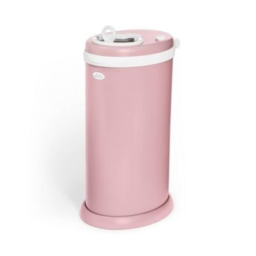 Ubbi Stainless Steel Diaper Pail Collection - Matte Fig Blossom