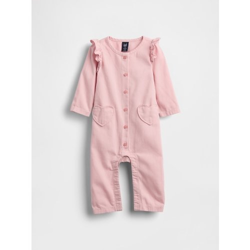 Baby Denim Heart Pocket One-Piece