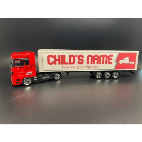 Personalized toy truck, customized with your child's name on the side of the truck: birthday, Christmas, any event for children!