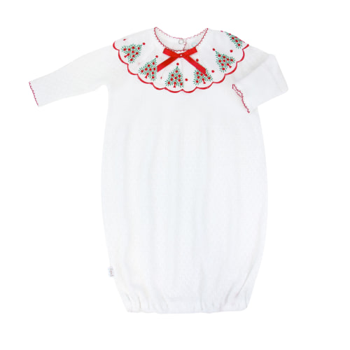 Paty Knit Swiss Tree Gown (Christmas Collection) - Size Newborn