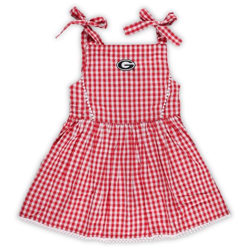 Georgia Bulldogs Garb Girls Toddler Teagan Gingham Sleeveless Dress - Red