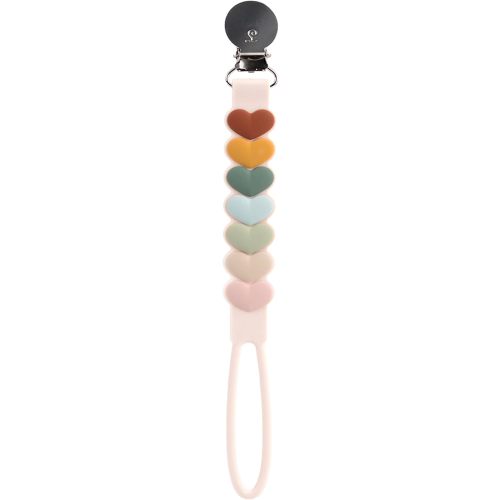 Loulou Lollipop Beadless Silicone Pacifier Clip (Sweetheart, Multi)