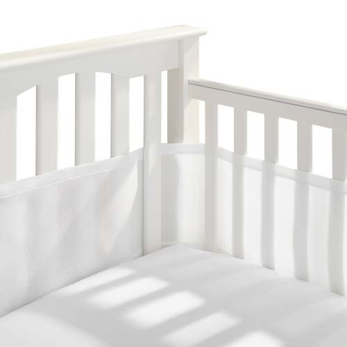 HALO Breathable Mesh Crib Liner for Full Sized Crib in White