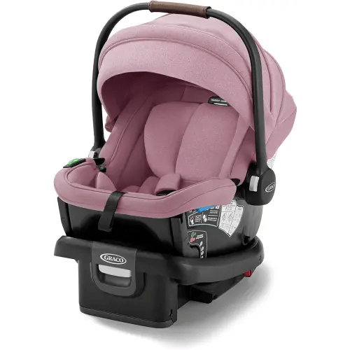Graco Gomax Infant Car Seat, Orchid Haze, Lightweight, Reclining Rear Facing Car Seat Installs Without a Base