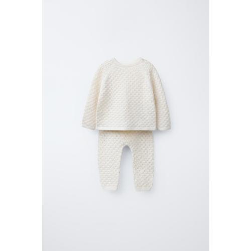 SILK COTTON KNIT SET - Ecru | ZARA United States