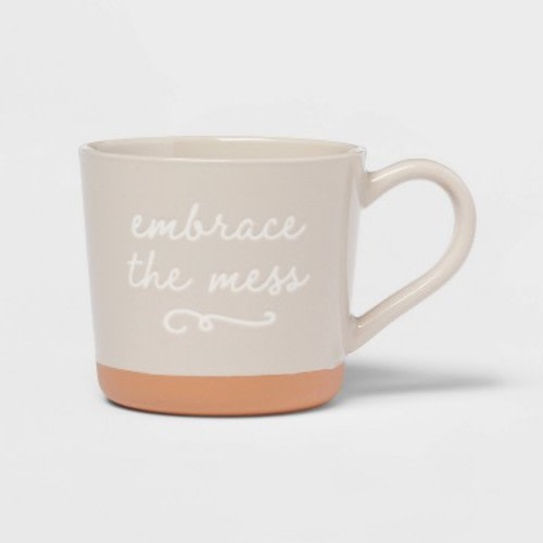 15oz Stoneware Embrace The Mess Mug - Threshold™