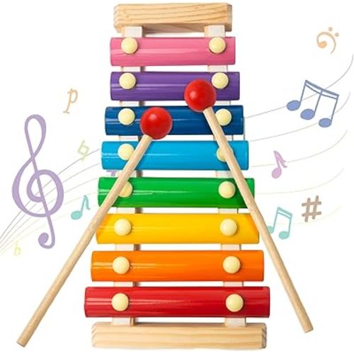 MCPINKY Xylophone for Kids, Xylophone Musical Toy with Child Safe Mallets Educational Musical Instruments Toy for Toddlers 1-3