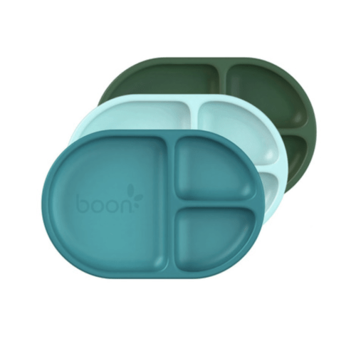 Boon CHOW Divided Silicone Plate Set Blue