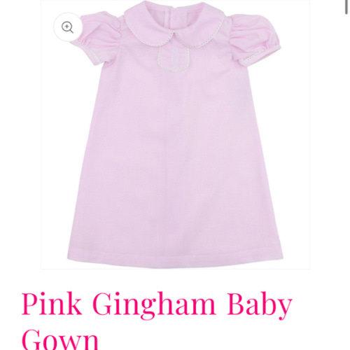 Pink Gingham Baby Gown – Cecil & Lou
