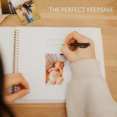 Keepsake Baby Memory Book for Boys and Girls – Timeless First 5 Year Baby Book – Neutral Journal Scrapbook or Photo Album - Record a Milestone for Every Event from Birth to Age 5