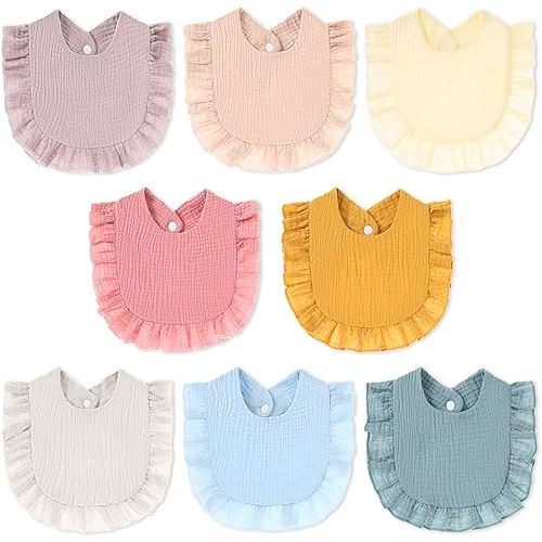 Baby Bibs Muslin Drool Teething Drooling Bibs for Baby Girl Boy Muslin Cotton