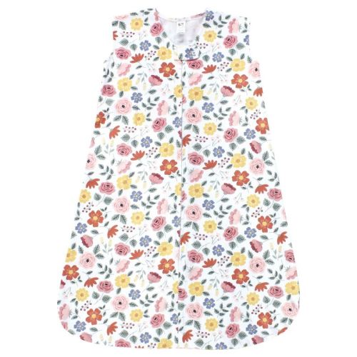Hudson Baby Infant Girl Cotton Sleeveless Wearable Sleeping Bag, Sack, Blanket, Mauve Botanical, 6-12 Months