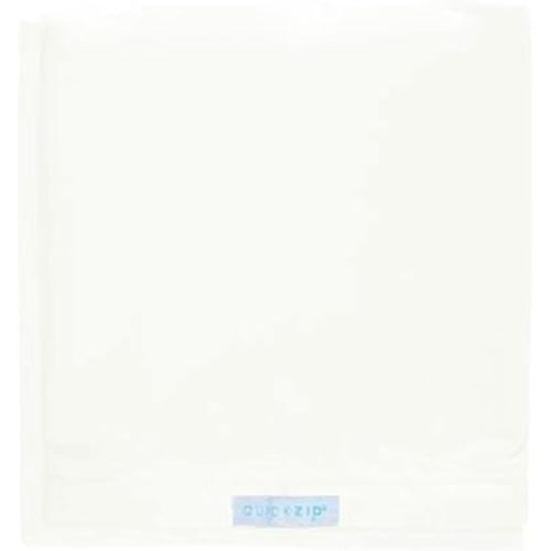 QuickZip Crib Extra Zip-On Sheet (SecureFit Wraparound Base Not Included) - Faster, Safer, Easier Baby Crib Sheets - Ivory 100% Cotton - Fits All Standard Crib Mattresses