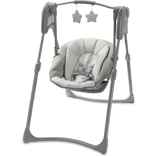 Graco Slim Spaces Compact Baby Swing, Reign
